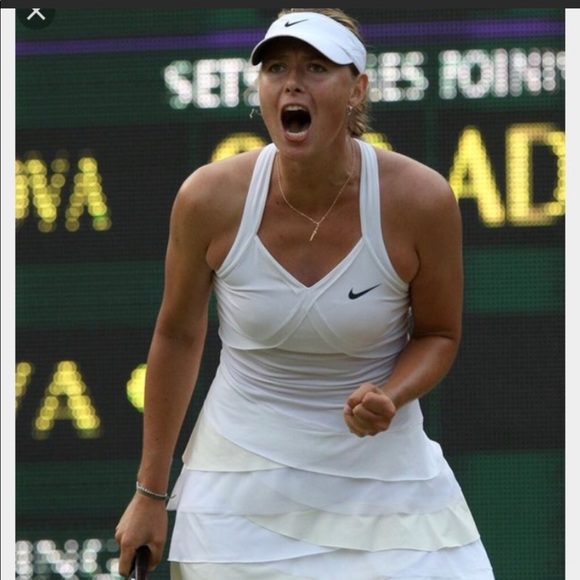 Nike Dresses | Nike Maria Sharapova White Ruffled Tennis Dress | Poshmark